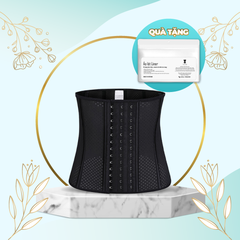 [HCM - Tặng 1 áo liner 100k] Đai nịt bụng Latex Corset Chuẩn Chính Hãng Hy Lạp Lưới - Màu đen