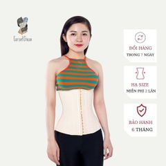 [HCM] Đai nịt bụng giảm mỡ định hình eo thon Latex Corset Chuẩn Châu Âu truyền thống màu da phiên bản không viền chữ