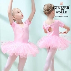Đầm múa ballet bé gái Ginger World PD355 - Hồng