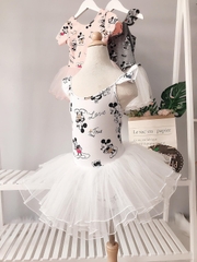 Đầm múa ballet bé gái Ginger World PD361 - Trắng