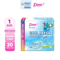 Diana Băng vệ sinh Sensi Cool Fresh Siêu mỏng không cánh gói 20 miếng