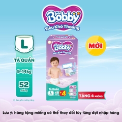 Bobby Tã bỉm quần L48 Siêu khô thoáng (cộng miếng ngẫu nhiên)