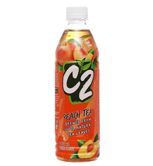 [THÙNG 24 CHAI] C2 Trà Đen Hương Đào Chai 455ml