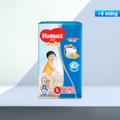 [Tặng thêm 6 miếng] Tã/bỉm quần Huggies L38