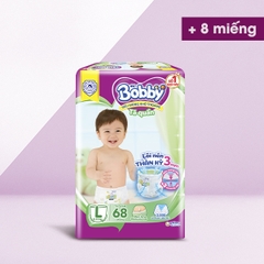 [Tặng 8 miếng] Tã/Bỉm quần Bobby siêu thoáng L68