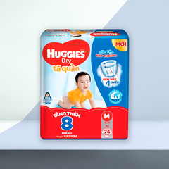 [Tặng thêm 8 miếng] Tã/bỉm quần Huggies M74