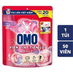 OMO Viên Giặt 3trong1 Hương Tinh Tế túi 525g 50 viên