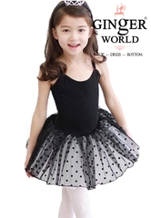 Đầm múa ballet bé gái Ginger World PD342 - Đen