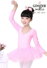Đầm múa ballet bé gái Ginger World PD347 - Hồng