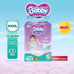 Bobby Tã bỉm quần XXXL29 Siêu khô thoáng Tinh chất gạo non