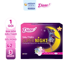 Diana Băng vệ sinh Siêu thấm Super Night 42cm 3 miếng/hộp