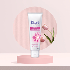 Sữa rửa mặt Bioré Skin Caring Facial Foam sạch nhờn và lỗ chân lông nhỏ mịn 100g