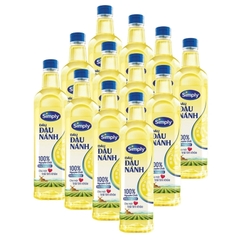 [THÙNG 12 CHAI] Dầu đậu nành Simply 100% nguyên chất 1L