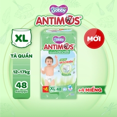 Bobby Tã bỉm Quần Antimos Xua Muỗi XL48+4 miếng cho bé
