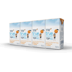 Sữa chua uống tiệt trùng hương cam tự nhiên TH true YOGURT TOPKID hộp giấy 180ml lốc 4