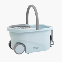 ETM971 - Bộ cây lau nhà xoay SWEEPY gồm thùng giặt, cây lau và 2 bông lau - 7L - Màu xanh