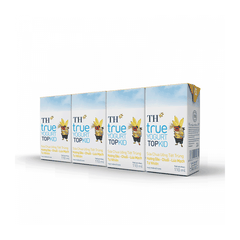 Sữa chua uống tiệt trùng hương dâu-chuối-lúa mạch TH true YOGURT TOPKID hộp giấy 180ml lốc 4