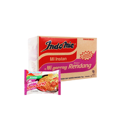 [Thùng 40 gói] Indomie Mì Xào Khô Mi Goreng Rasa Rendang Vị Bò Cay Gói 91g