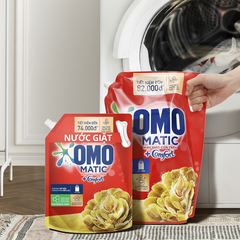 Nước Giặt Omo Matic Comfort Tinh Dầu Thơm - Túi 2kg/2.9kg