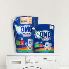 Nước giặt Omo Matic bền đẹp cửa trước - Túi 2kg/2.9kg/3.6kg