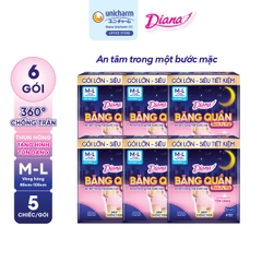 [COMBO 6] Diana Băng Quần Beauty Hip size M-L 5 miếng/gói