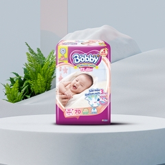 Tã/Bỉm dán Bobby siêu thấm size XS70 - sơ sinh