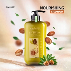 [Thùng 16 Chai] Hachi Dầu Gội Tinh Dầu Argan Phục Hồi Hư Tổn Chai 500ML_840142