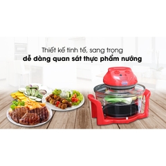 LÒ NƯỚNG THỦY TINH SUNHOUSE SHD410 ĐỎ