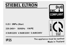 Máy nước nóng trực tiếp Stiebel Eltron 4500W WS 45 EC không bơm