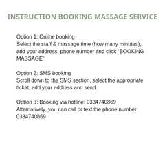 Number 562: MASSAGE SERVICES AT HOME AND HOTEL IN DA NANG (VIETNAM)
