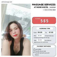 Number 565: MASSAGE SERVICES AT HOME AND HOTEL IN DA NANG (VIETNAM)