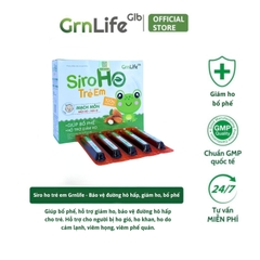 Siro ho trẻ em Grnlife - Hỗ trợ giảm ho, giúp bổ phế, tăng cường hệ miễn dịch (Hộp 20 ống)