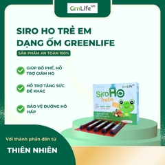 Siro ho trẻ em Grnlife - Hỗ trợ giảm ho, giúp bổ phế, tăng cường hệ miễn dịch (Hộp 20 ống)