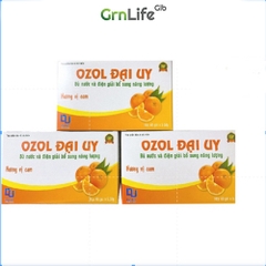 Bù nước và điện giải Ozol Đại Uy (hộp 40 gói cam 5,58g) bổ sung năng lượng, khoáng chất nhanh chóng