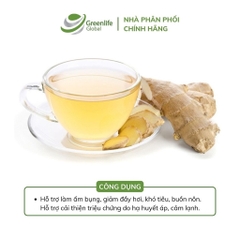 Trà gừng Đại Uy (Hộp 10 túi trà) - Làm ấm cơ thể, giảm đầy hơi, cảm lạnh