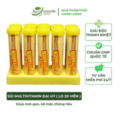 Sủi Multivitamin Đại Uy - Tăng cường sức đề kháng, giải độc cơ thể (Lọ 20 viên sủi)