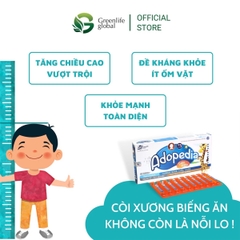 Canxi cho bé GrnLife Adopedia siro vị sữa - Giúp xương chắc khoẻ, tăng chiều cao (hộp 20 ống)