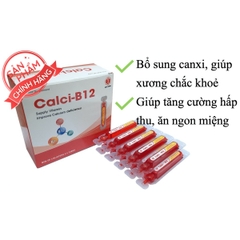 Siro canxi ống Đại Uy Canxi B12 - Bổ sung vitamin và Calci (Hộp 20 ống)