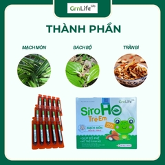 Siro ho trẻ em Grnlife - Hỗ trợ giảm ho, giúp bổ phế, tăng cường hệ miễn dịch (Hộp 20 ống)