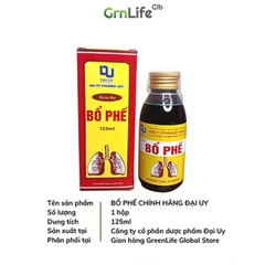 Bổ Phế Đại Uy - siro ho thảo dược hỗ trợ giảm ho, long đờm, dịu họng (Chai 125ml)