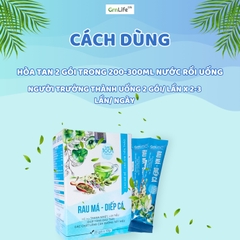 Trà rau má diếp cá GrnLife (Hộp 20 gói x 10g) - Thanh nhiệt, nhuận tràng, giảm trĩ, giảm mụn