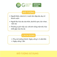 Vitamin E 400IU GrnLife - viên nang mềm đẹp da, tinh dầu lô hội chống lão hóa, lọ 30 viên chính hãng