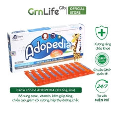 Canxi cho bé GrnLife Adopedia siro vị sữa - Giúp xương chắc khoẻ, tăng chiều cao (hộp 20 ống)