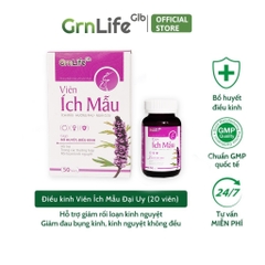 VIÊN ÍCH MẪU GrnLife - hỗ trợ điều kinh, bổ huyết, giảm đau bụng, lưu thông tuần hoàn (Lọ 50 viên)