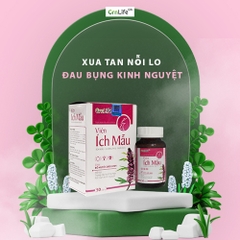 VIÊN ÍCH MẪU GrnLife - hỗ trợ điều kinh, bổ huyết, giảm đau bụng, lưu thông tuần hoàn (Lọ 50 viên)