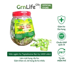 Kẹo ngậm ho Teptalissine DAI UY - Hỗ trợ giảm rát họng, khản tiếng, dịu họng (vị bạc hà hương tràm)