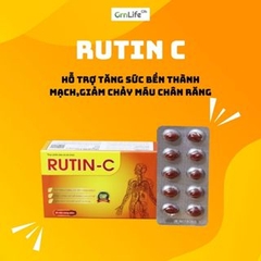 Viên nang mềm DAI UY Rutin C hộp 30 viên - Hỗ trợ tăng sức bền thành mạch,giảm chảy máu chân răng