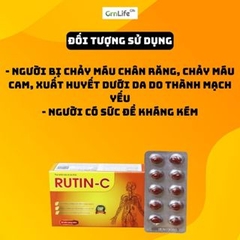 Viên nang mềm DAI UY Rutin C hộp 30 viên - Hỗ trợ tăng sức bền thành mạch,giảm chảy máu chân răng