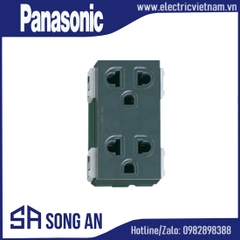 Ổ đôi 3 chấu có nắp che