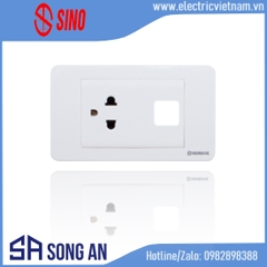 Ổ cắm đơn 3 chấu + 1 công tắc S18A